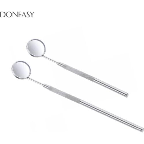 10units Stainless Steel Checking Mirror For Eyelash Extension Portable Dental Mirrors Mouth Tooth Professional Makeup Tool