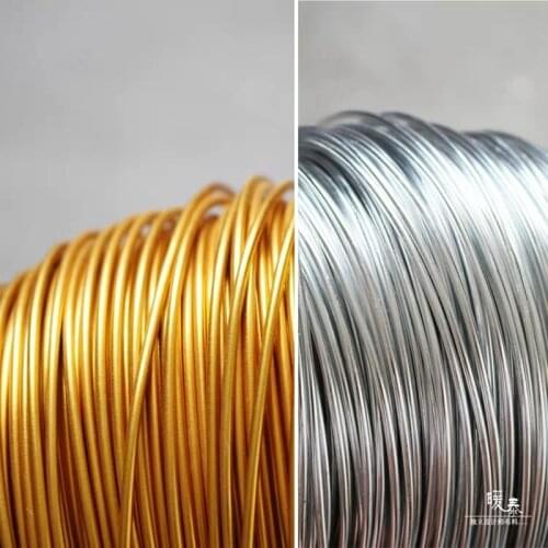 1.95mm Rigid Aluminum Wire Gold Silver DIY Hand knit Deform Flower Crafts Jewelry Decor Metal Modeling Designer Accessories