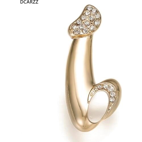 DCARZZ Male Genital Organ Pin Badge Gold Brooches Men Medical Nurse Crystal Pins Metal Trendy Jewelry Brooch Women Gift