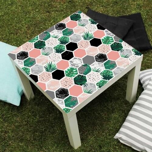 55x55cm Tropical Leaves Contact Paper DIY Vinyl Table Stickers Home Decor Decal Waterproof Self Adhesive Removable Table Cover