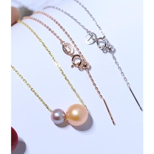 3 COLOR 925 Sterling Silver Necklace Chain Jewelry Settings Adjustable Length 45CM