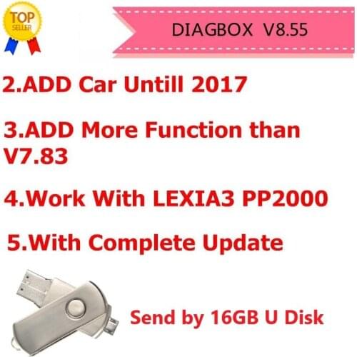 Diagbox V8.55 V7.83 Full Update For Lexia3 PP2000 lexia-3 Diagbox 8.55 Add Car Untill 2017 Diagnostic For Citroen/for Peogeot