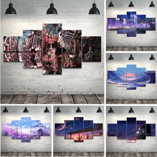 HD Prints Canvas Wall Art Landscape Painting Modular Pictures Sky Sea Home Decoration Evening Poster Living Room No Framework