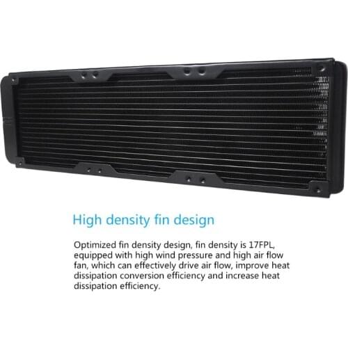 K1KF 360mm 18 Tube Computer Water Cooling Radiator G1/4 Female Thread Heat Dissipation for Computer PC CPU Water Cool System