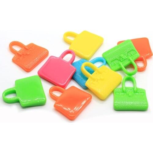 Cute Lady Handbag Miniature MIix Colors Resin Cabochon Scrapbooking Fit Phone Deco DIY Earring Jewelry Making Charm