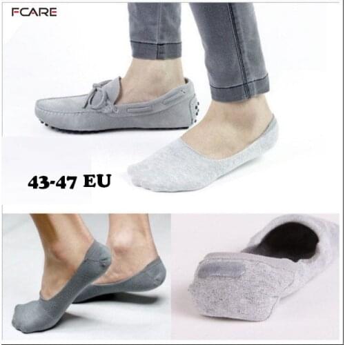 10PCS=5 pairs Invisible Socks Mens Large Boat Socks Big Feet Socks 3XL Pure Color Combed Cotton 45,46,47