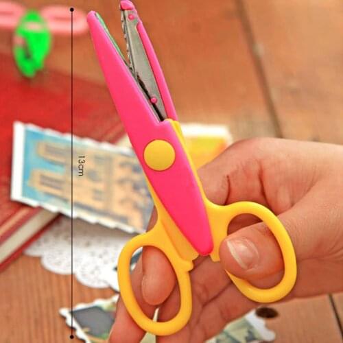 1Set/6pcs Diy Zig Zag Sewing Scissors Mini Curly Shears Creative Edge Wave Flower Tesoura For Crafts Fabric Design Decorative