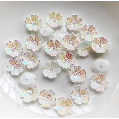 DIY 50pcs 10mm Flat Back Resin Flower Scrapbook 3D Resin DIY jewelry Fine Decoration Wedding Crafts-HR34
