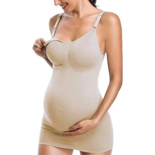 Women Breastfeeding Vest High Elastic Upper Button Buckle Maternal Nursing Bra Vest Nursing Underwear Large Size