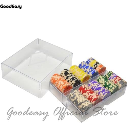 100&200pcs/set Casino Clay Wheat Double Color Poker Chip Sets High Qulaity Cheap Set with Acrylic Tray