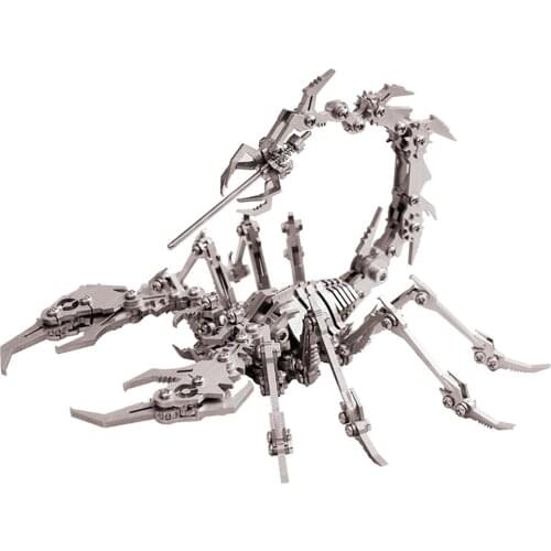 3D Stainless Steel DIY Assemble Scorpion King Model Puzzle Jigsaw Detachable Model Adult Hand Assembled Toy