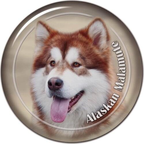 S30407# 13CM/15CM/17CM PVC Decal Alaskan Malamute Dog V1 Car Sticker Waterproof for Bumper Rear Window Laptop Toilet