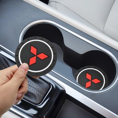 Car Water Cup Bottle Holder Anti-slip Pad Mat Silica Gel For Mitsubishi asx lancer outlander pajero l200 colt galant accessories