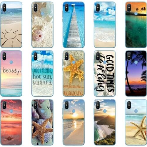 233DD Summer Beach Relax Starfish Ocean Sky Sun Soft Silicone Cover Case for Xiaomi Redmi 6 6a mi 8 a2 lite note 5 6 pro 7 case