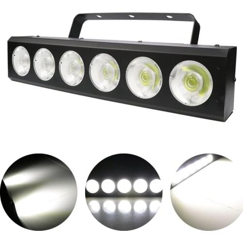 COB 6x50W LED White Wall Wash Pixel Bar Light Stage Strobe Light Horse Racing Effect DJ Disco Flash Lamp DMX512 Control Wedding