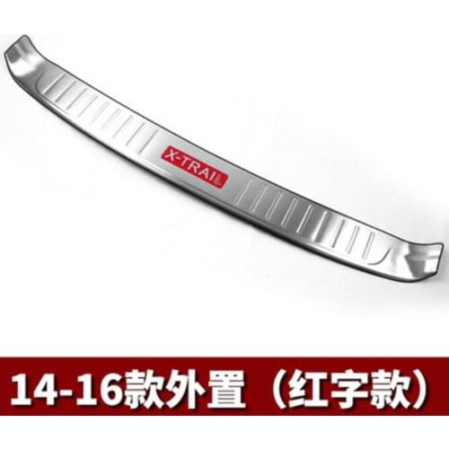 For Nissan X-Trail X Trail T32 2014-2016 Stainless Steel Rear Bumper Protector Sill Trunk Guard Cover Trim