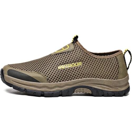 New Mesh Casual Shoes Summer Outdoor Water Sneakers Men Trainers Non-slip Climbing Hiking Shoes Breathable Mens Treking Shoe