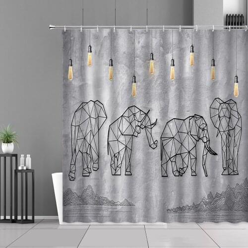 3D Print Light Bulb Light Spotlight Shower Curtain Bath Curtain Polyester Home Decor Bathtub Screen With Hook Shower Curtains