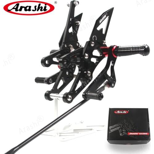 Arashi Motorcycle Adjustable Foot Pegs For YAMAHA YZF R1 2007-2008 Rear Sets CNC Footrest Rearset YZF-R1 YZFR1 2007 2008