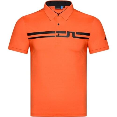 Golf Wear Outdoor Mens Short Sleeve T-shirt Polo Sweat Wicking, Breathable Lapel Top Golf Polo Shirts