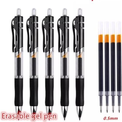 Retractable Gel Pens Set Black/red/blue Colored 0.5mm Replaceable Refills Office School Supplies Stationery Cute Gel Pens
