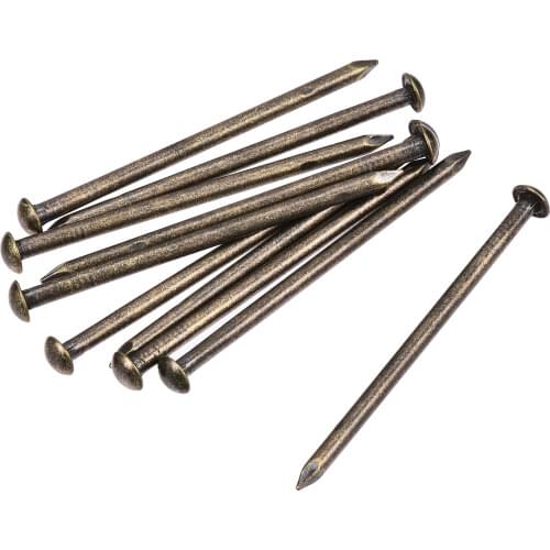 Uxcell Small Tiny Brass Nails 2.8x57mm for DIY Wooden Hardware Accessories 10pcs