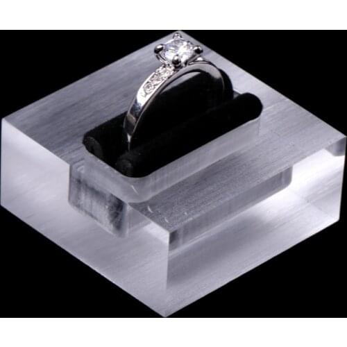 NEW Clear Acrylic Ring Display Stand Jewelry Store Showcase Holder Storage Organizer