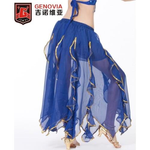 Nwt Belly Dance Costume Skirt with Gold Wavy 12 Colours