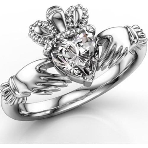 Charm Princess Crown Rings for Women AAA Cubic Zirconia Ring Engagement Wedding Rings Female Anel bagues pour femme Accessories