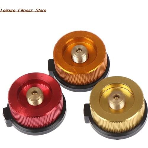 Camping Hiking Stove Burner Adaptor Split Type Furnace Converter Connector Outdoor Auto-off Gas Cartridge Tank Cylinder Adapter