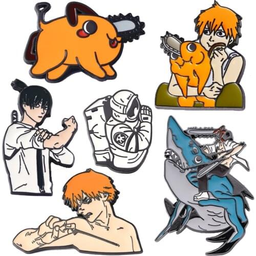 PF1279 Chainsaw Man Pins Brooches Pin Cute Things Enamel Pins Badges on Backpack Manga Jewelry Anime Accessories Gifts for Fans
