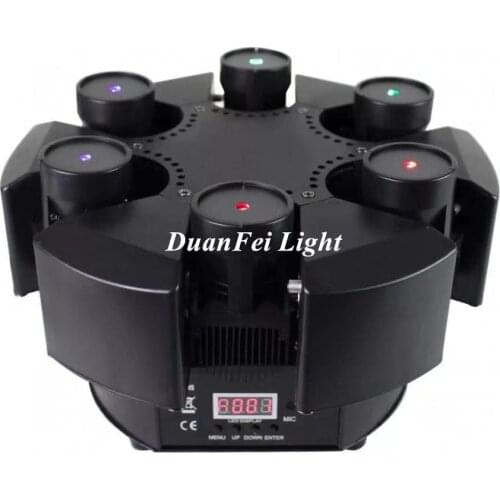 2019 New 6 Heads Moving Head Beam Laser Light RGB Floral Color Laser Light Projector Unlimited Rotating Disco Laser Lyre