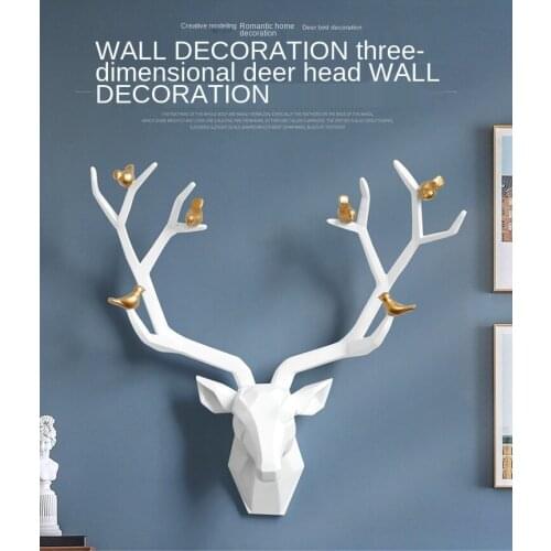 Resin statues for decoration sitting room bedroom wall pendant process decorations deer modelling Handmade crafts home decor