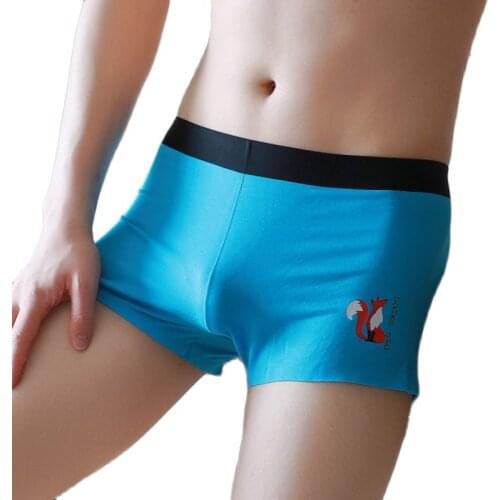 New Arrival Men s Underwear Modal Seamless Boxers Flat Pants Large Size Arrow Pants Youth Personality Four Legged Boxer Shorts