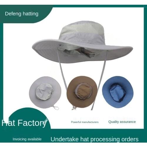 Waterproof Quick Drying Fisherman Hat Mens Sunscreen Breathable Sunshade Hat Women Outdoor Fishing Mountaineering Hat Big Eaves