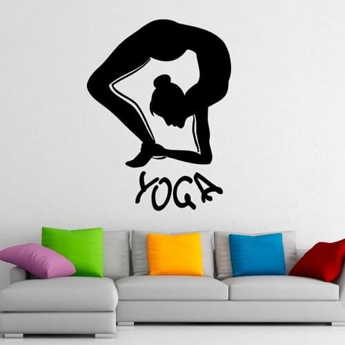 Yoga Fitness Wall Sticker Vinyl Decal Meditation Philosophy Wall Stickers Yoga Wall Decor Home Interior Design Wall Murals C192