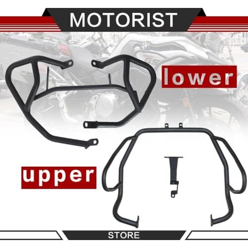 For BMW F750GS F850GS 2019 Motorcycle Tank protector Upper & Lower Carsh Bars Guard Engine Bumper Cover Black f750gs f850gs