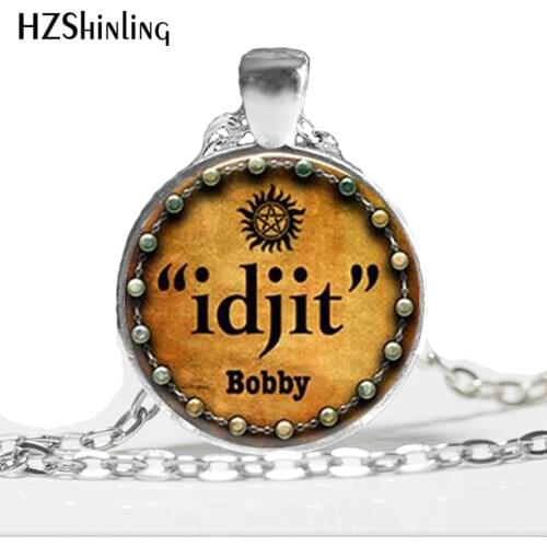 HZ--A416 New Supernatural Bobby Pendant Supernatural Bobby Jewelry Glass Dome Necklace Vintage HZ1