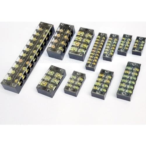 1Pcs TB-1503 TB-1506 TB-1510 TB-2503 TB-2506 TB-2510 TB-2512 TB-2520 600V Terminal Block Dual Row Connector/Cable Connector/Wire