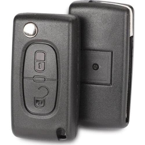 02B Fits For Peugeot 2008 3008 5008 2 Button Remote Key Fob Shell Case Ce0523 Hu83 Shell Cover Key Protector