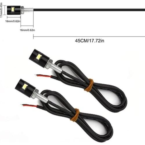 2PCS License Plate Light Screw Bolt Lamp 12V LED Bulb for Car Motorcycle N0HF