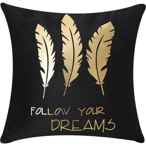 Free Shipping Bronzing Throw Pillow Case 45x45CM Velvet Fabric For Sofa Chair Car Cushion Cover GA