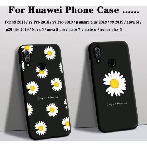 Phone Case For Huawei Honor play 3 y9 y7 Pro 2018 Cover Silicon P20lite psmart plus 2019 nova5 pro Case Rose Flower Floral Cover