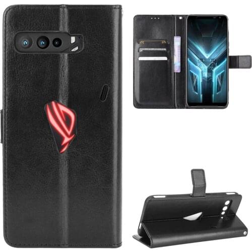 For Asus ROG Phone 3 Strix Luxury Retro Wallet Stand Flip Leather Case For Asus ROG Phone 3 ZS661KS Wallet Case