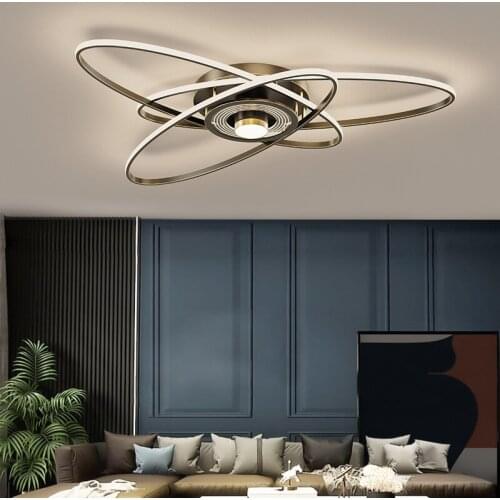 Creative Personality Living Room Main Lamp Simple Modern Atmosphere Bedroom Ceiling Lamp Remote Control Dimming Light Fixture