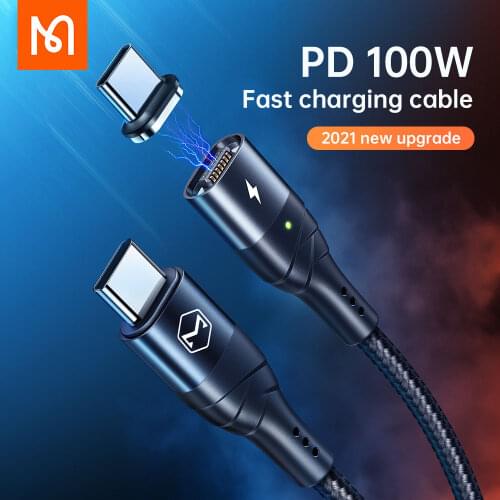 MCDODO 100W Magnetic USB C To Type C Cable For Xiaomi Oneplus PD Fast Charging Data Cable For MacBook Pro USB-C Type-C Cord Wire