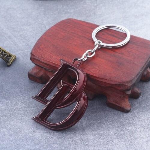 Movie Daredevil Keychain Red Double D Letter Metal Super Hero Keyring Thor Pendant Men Fans Jewelry