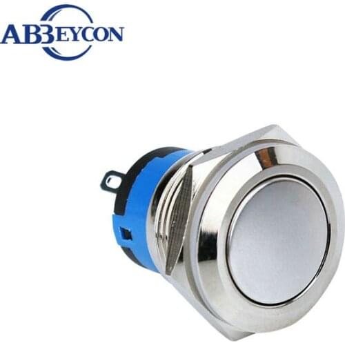 Diameter 19mm momentary ON anti-vandal push button micro switch 19mm 1NO waterproof switch