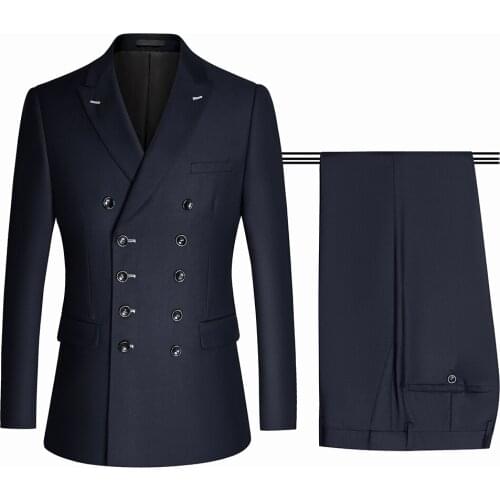 Men Suits Slim Fit Business Party Prom Fashion Double Breasted Suit Peak Lapel Wedding Tuxedo Office Work Daily Life Stage Ball