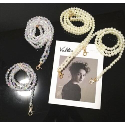 New Brand Pearl Strap For Bags Handbag Accessories Purse Belt Handles Cute Bead Chain Tote Women Parts Glasses Chain A87596